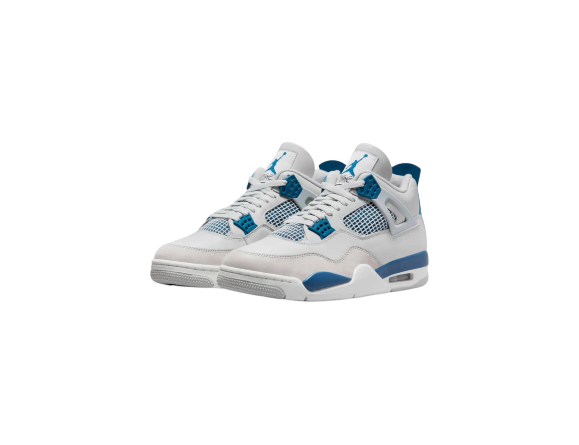 Jordan Big Kid's 4 Retro Off White/Military Blue